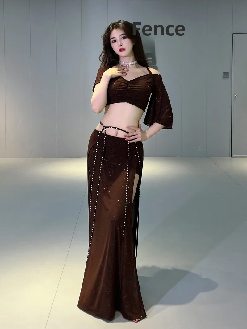 

Bellyqueen Original Design Summer Me Practice Suit Set Mocha Belly Dance Women's Sport/Yoga/Fitn/Gng Supplies