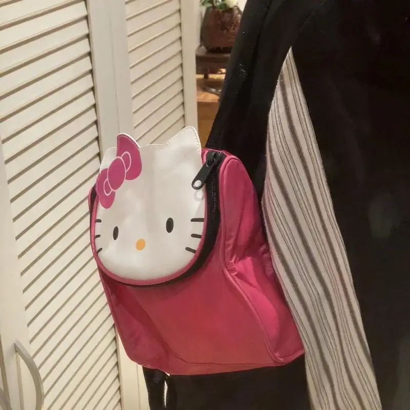 Cartoon Sanrioed Anime Hello Kittys Backpack Ins Girly Heart Kawaii Niche Versatile Storage Cosmetic Bag Holiday Gifts