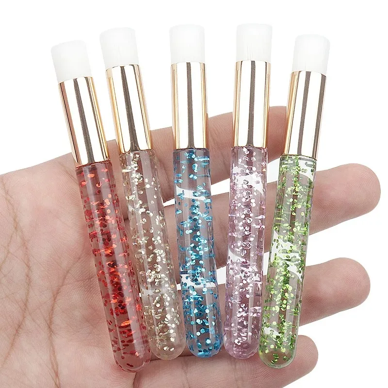 Großhandel 5 stücke Wimpern Reinigung Pinsel Lash Wash Shampoo Sauber Applikator Kristall Microbrush Augenbraue Wimpern Make-Up Pinsel Verlängerung