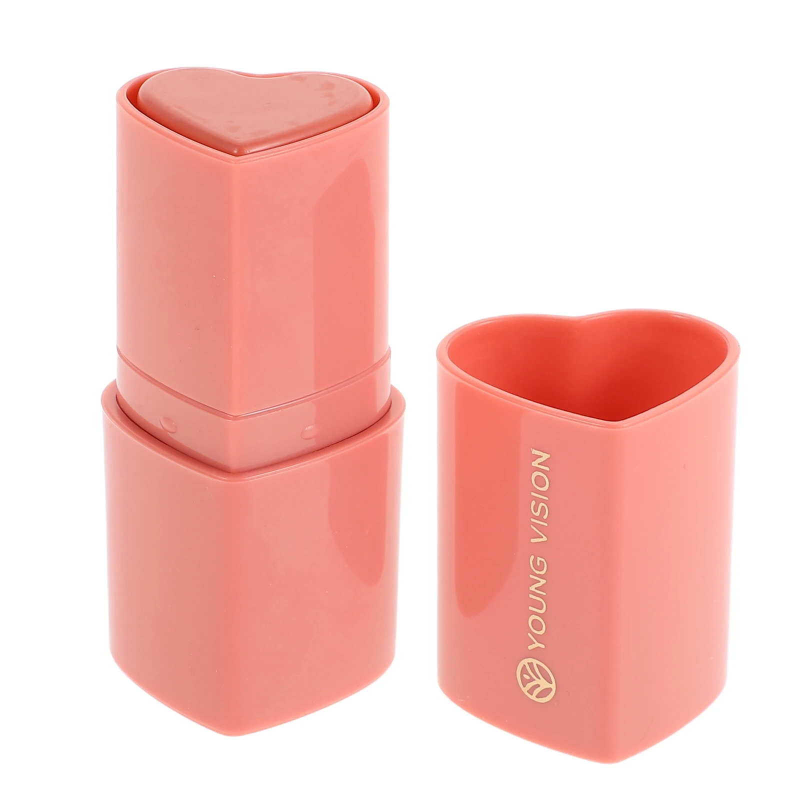 Heart Shaped Blush Stick Cream Blush For Cheeks Lips Long Lasting Contour Highlighter Lightweight Face Makeup