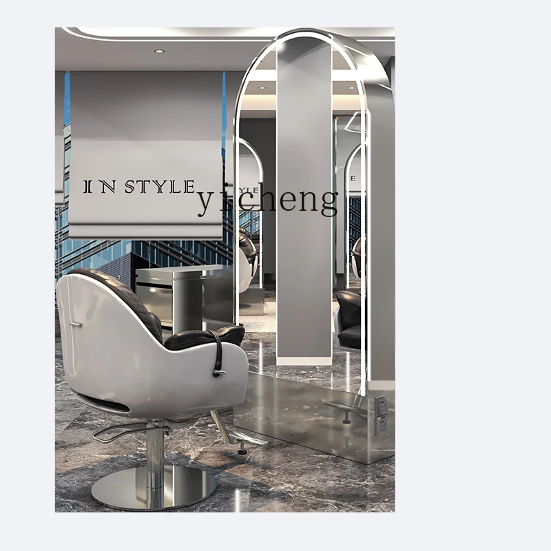 Zws. High-end hair salon mirror single-sided mirror double-sided floor perm and dye hair cut mirror