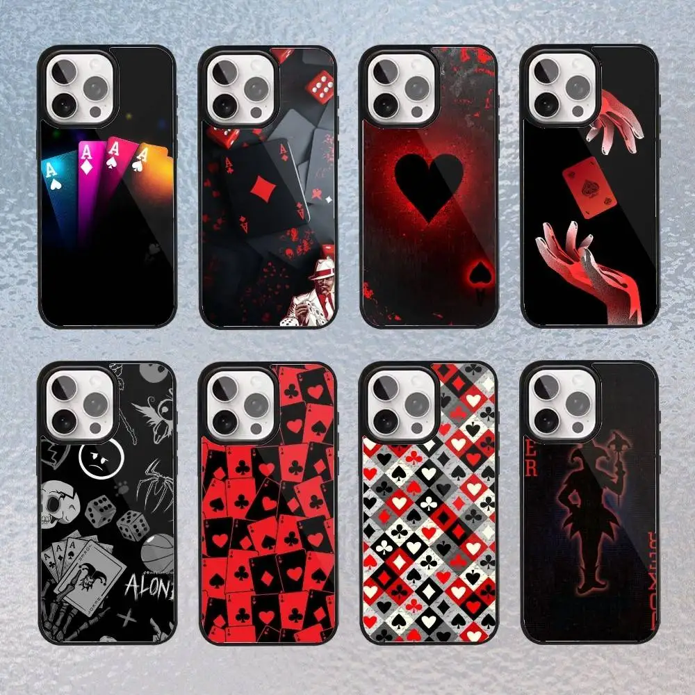 

Ace of Spades Poker Phone Case for iPhone 17,16,15,14,13,12,11 Plus,Pro Max Magnetic Wireless Charging Cover