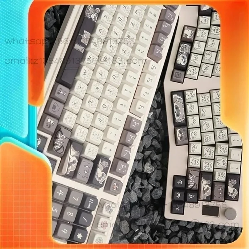 Mechanical keyboard 134 keys Mx axis PBT five-sided sublimation keycap, side engraved original