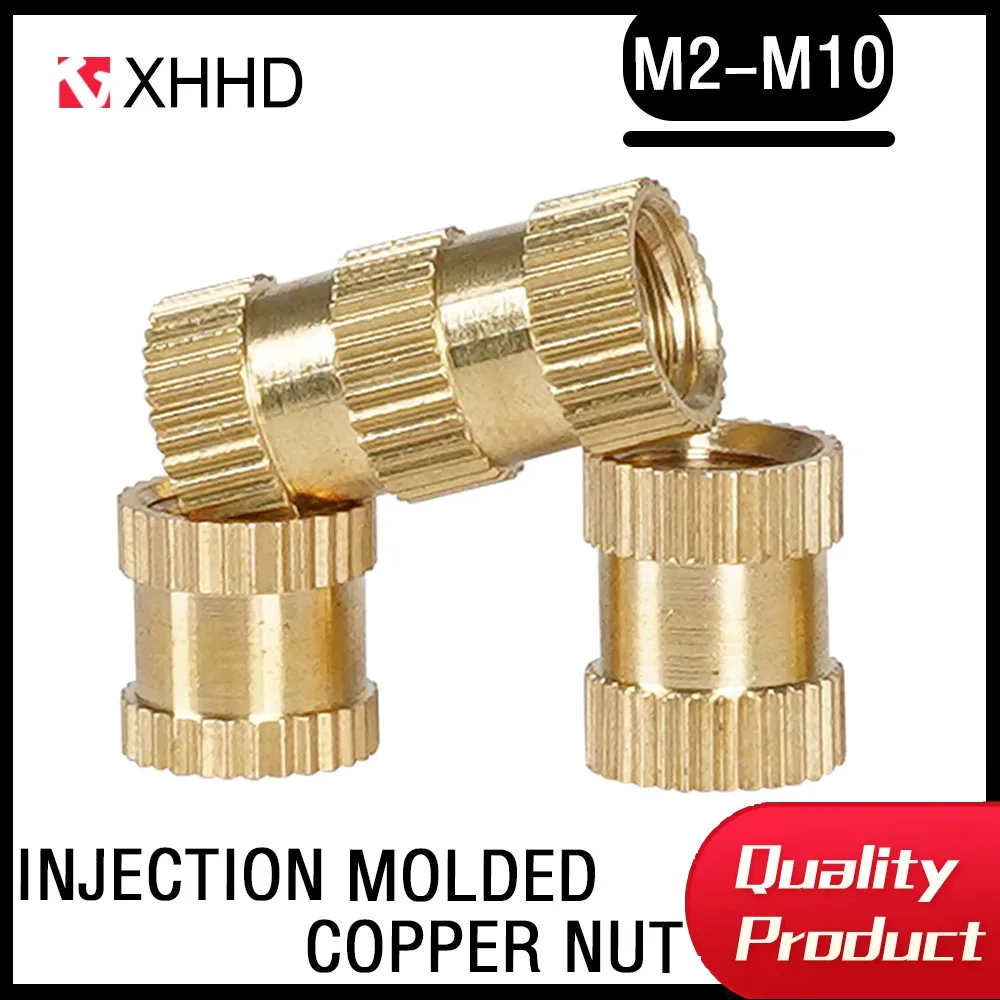 M3 M4 Brass Embedded Knurled Nut Hot Melt Notebook Nut Forming Copper Hot Insert nNut Thread Embedded 3D PrinterNut Sleeve