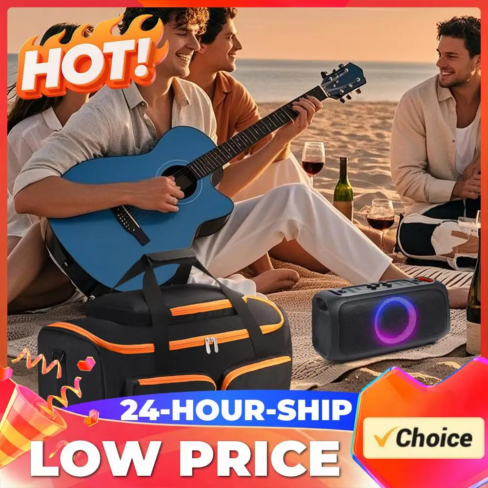 

Универсальная сумка для хранения аудиооборудования с карманами для микрофона, дорожный чехол для улицы, мягкие сумки для хранения для JBL PartyBox On-The-Go Essential