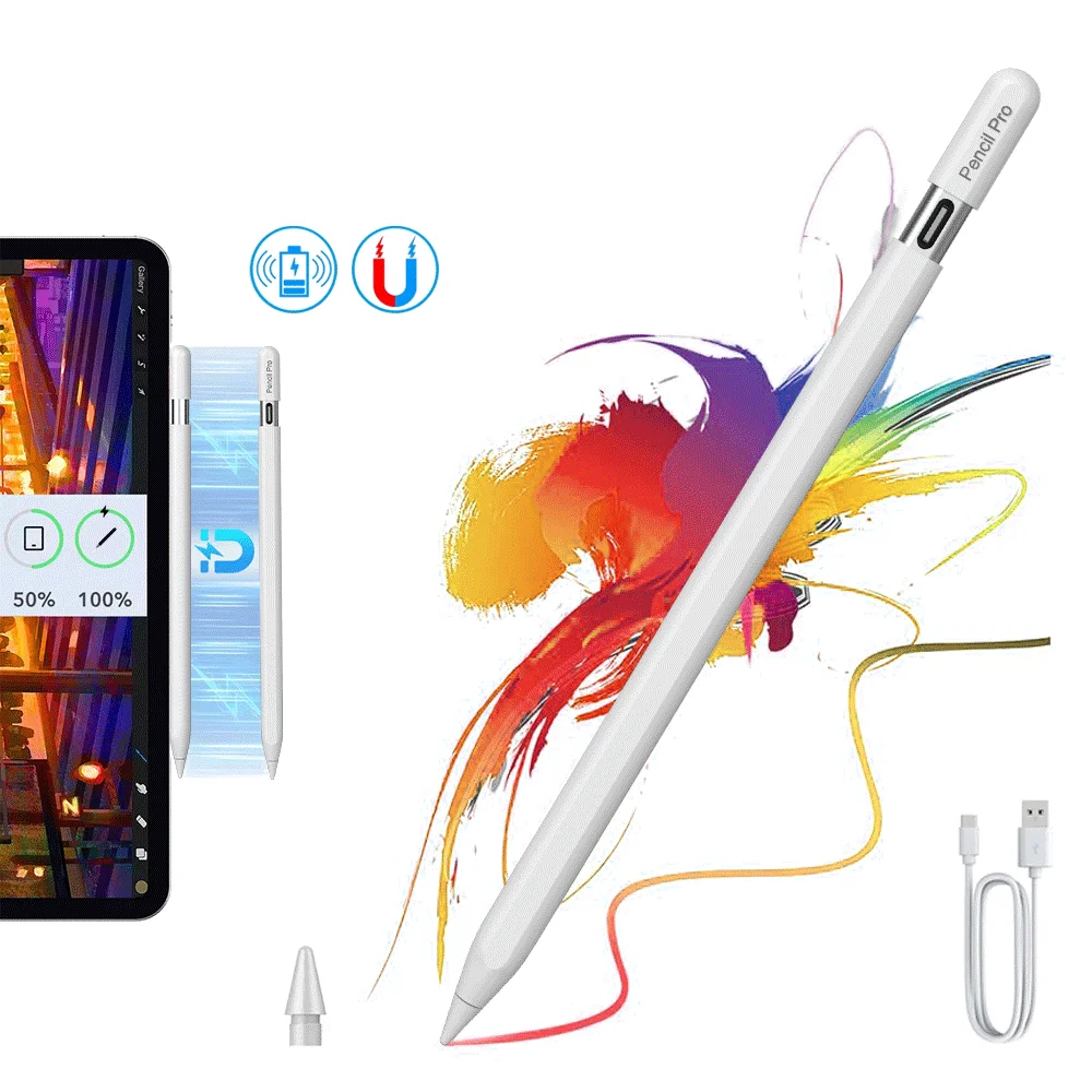

Для Apple Pencil Tip iPad Pro 11 13 Аксессуары для планшетов Стилус Карандаши Ручка Caneta Funda iPad M2 M3 M4 Mini 7 Ручка для сенсорного экрана