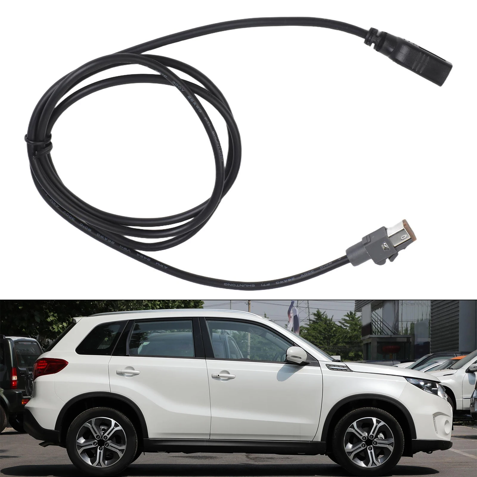 Car Aux Audio Input Media-Data Wire To USB Adapter Conector For Outback Cable Electronic Acces 100cm Cable For Flash Drives MP3s