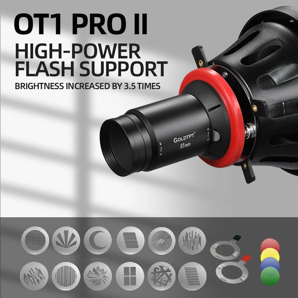 OT1 PRO II Bowens Mount Focalize Conical Snoots Photo Optical Condenser Art Special Effects Shaped Beam Light Cylinder lens