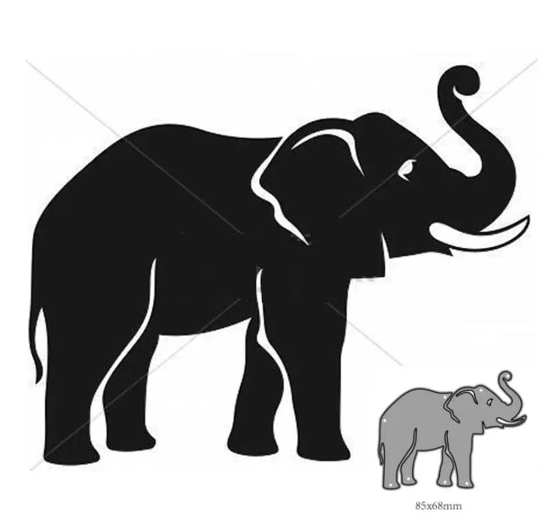 

elephant metal cutting dies cut die mold Scrapbook paper craft knife mould blade punch stencils dies 1pcs