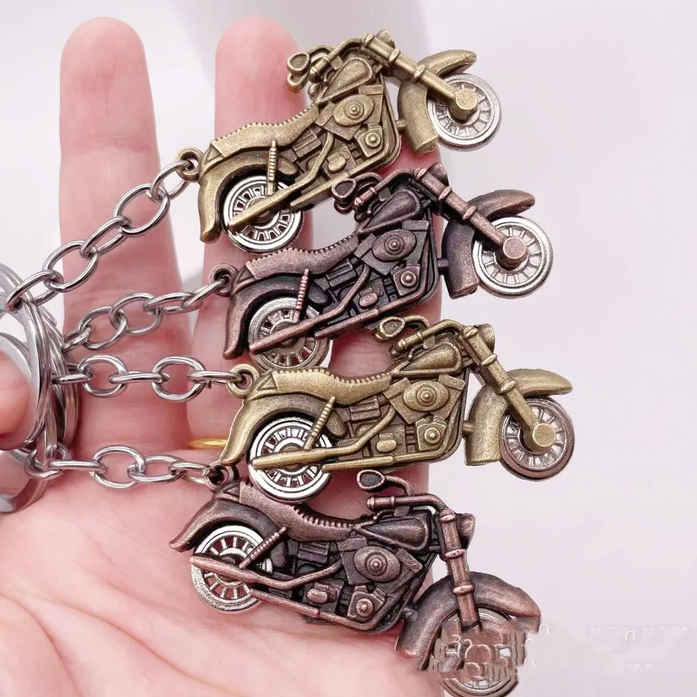 Simulation Motorcycle Mini Motorcycle Model Keyring Zinc Alloy Motorcycle Cute Simulation Car Keychain Pendant Mini