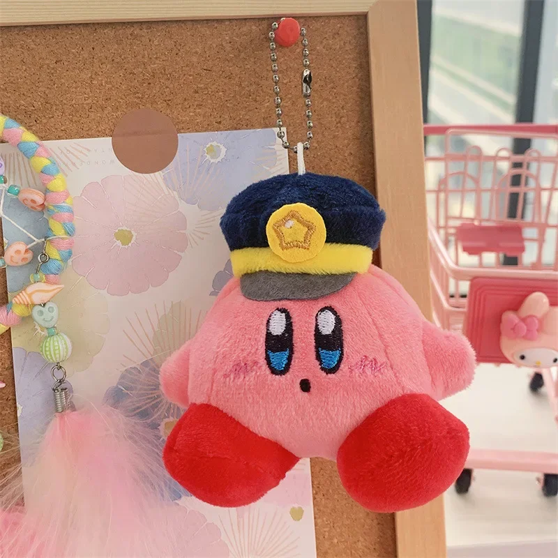 Kirby Anime Plush Dolls Cartoon Backpack Peluches Pendant Kawaii Stuffed Animal Toys Keychain Bag Decoration for Kids Girls Gift