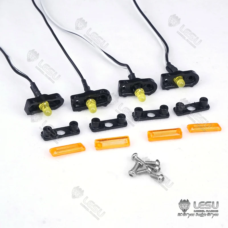 Lampe LED pour jupes latérales Lesu, pièce de rechange, bricolage, 1/14, Tamiyaya, tracteur RC, camion, remorque, télécommande, modèle de voiture jouet, en stock