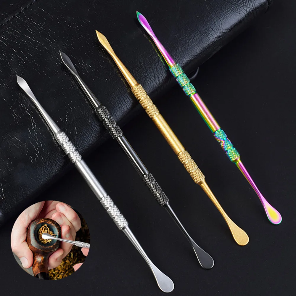 

Metal Skull Cigarette SpoonDabbing Tool Stainless Steel E-juice SpoonPipe Accessories Cleaning Tools