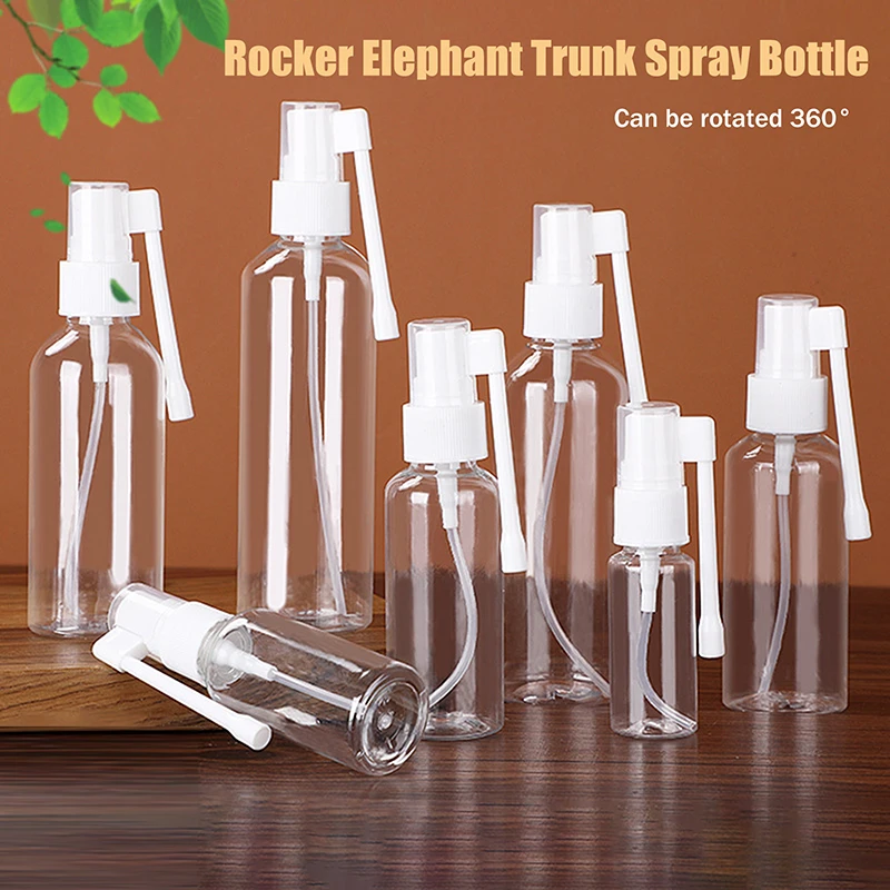 1pcs Container 10-120ml White Empty Plastic Nasal Spray Bottles Pump Sprayer Mist Nose Refillable Bottling Rotation Atomizer