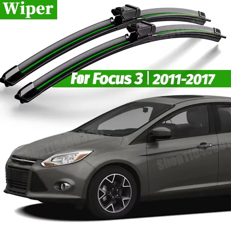 Wiper LHD Front Wiper Blades For Ford Focus 3 2011 - 2017 2016 Windshield Windscreen Window Rain Brushes 28"+28" Accessories