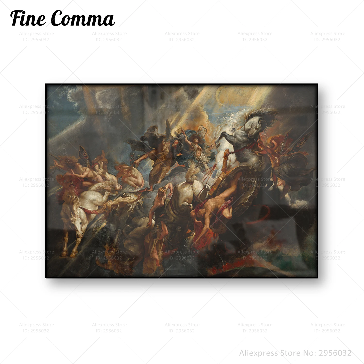 The Fall of Phaeton Peter Paul Rubens Vintage Poster Antique Mythological Oil Painting Repro Wall Art Canvas Print Home Decor