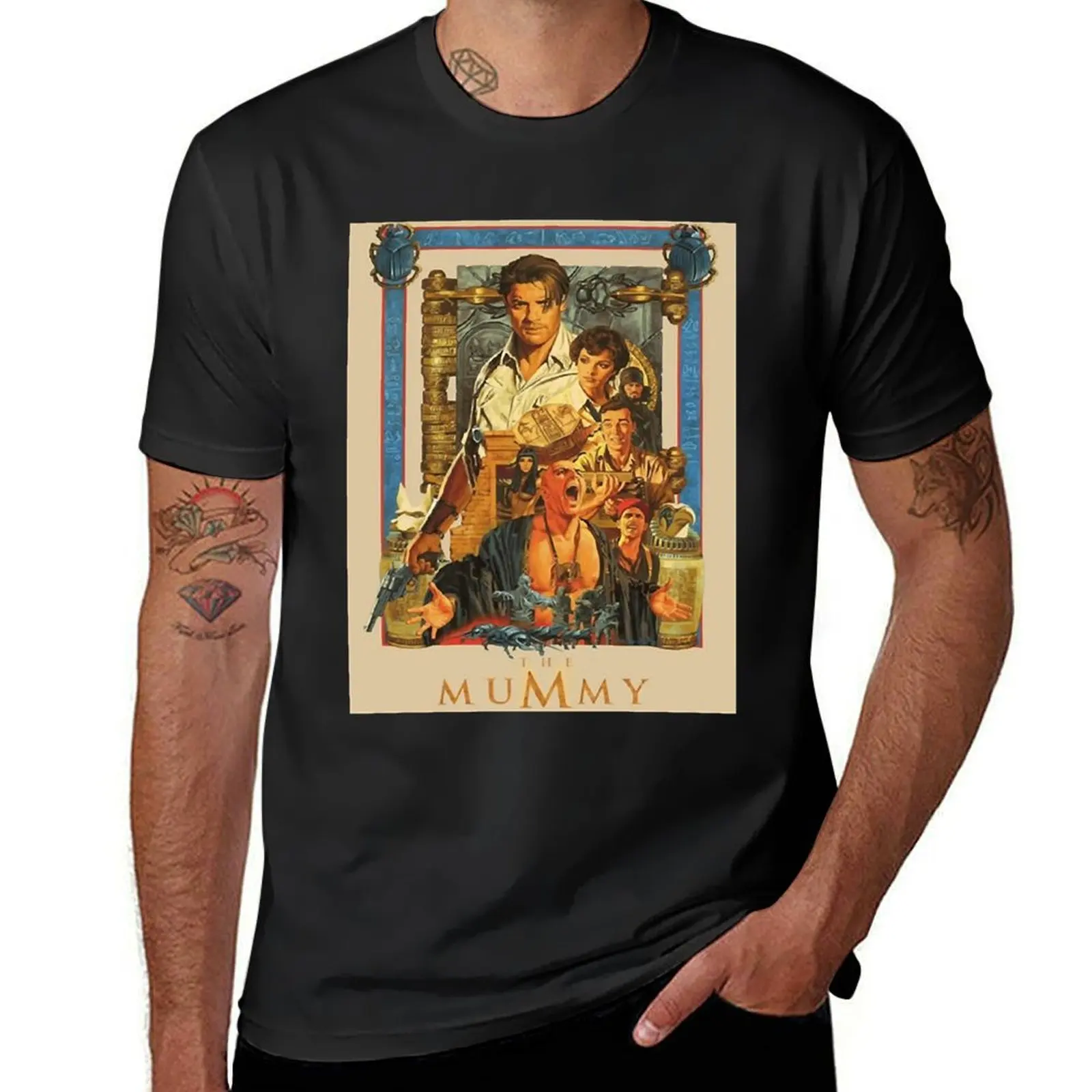 Brendan, Fraser poster- the Mummy Essential T-Shirt animal prinfor boys sublime plus size tops aesthetic clothes t shirt for men