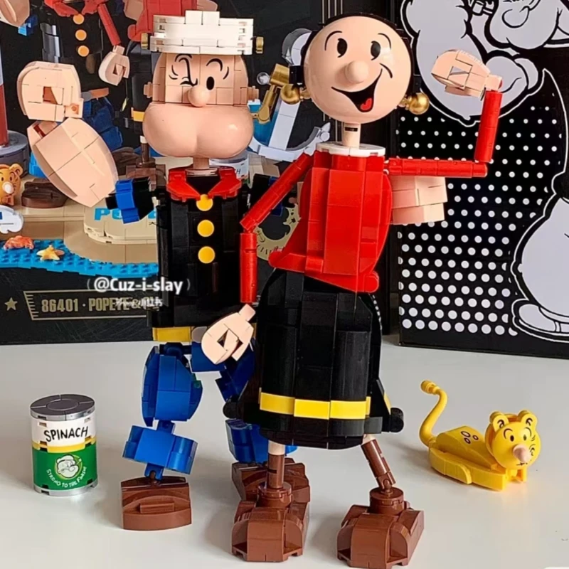 Pantasy Building Blocks Popeye The Sailor Olivia Popeye Small Particles Large Assembly Toy Model Ornaments Collection Gift