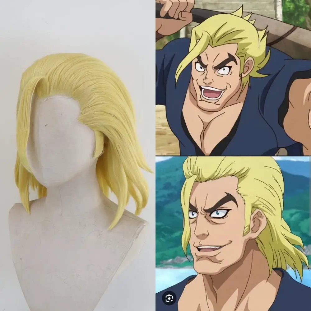 

Custom Heat Resistant Cos Wig Anime Cosplay Wig Dr. STONE Magma Kaseki