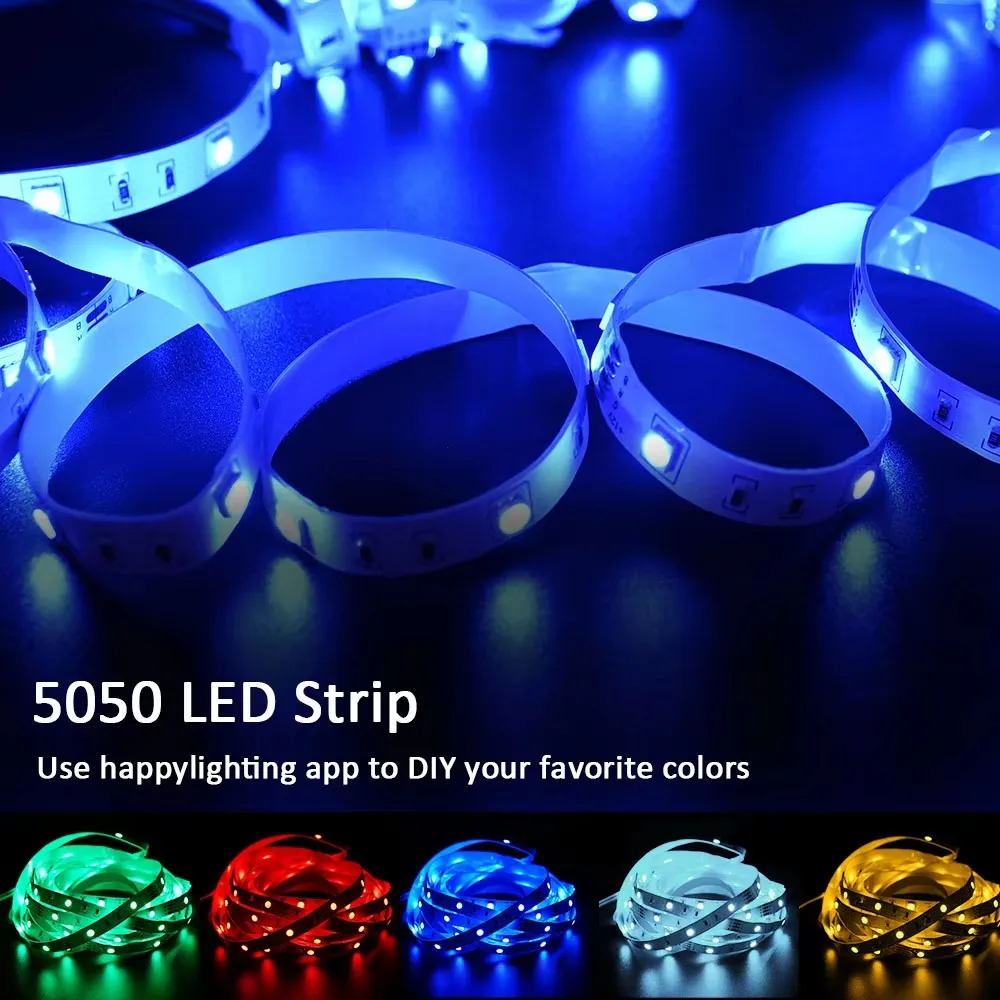 الاتحاد الأوروبي التوصيل DC24V RGB LED قطاع ضوء 10 متر 30 متر 40 متر مصباح ليد مع APP التحكم شريط مرن لوسيس Led الشريط لأضواء الغرفة المحيطة