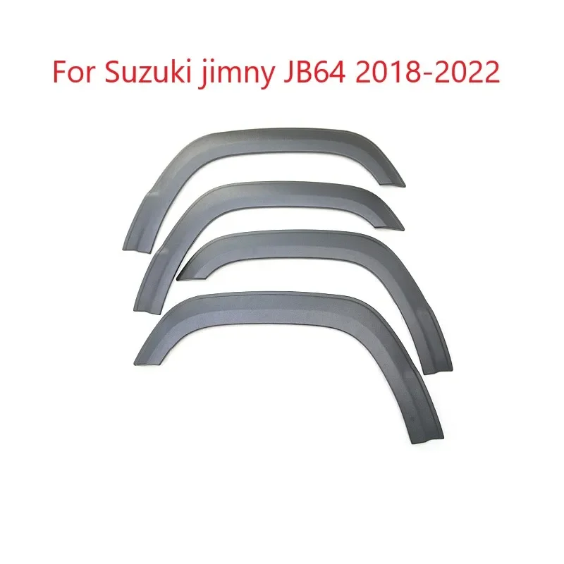 4pcs Car Styling Matte Black Wheel Eyebrow Round Arc Fender Mud Flaps Mudguards Splash Guards For Suzuki JimnyJB64 2018-2022