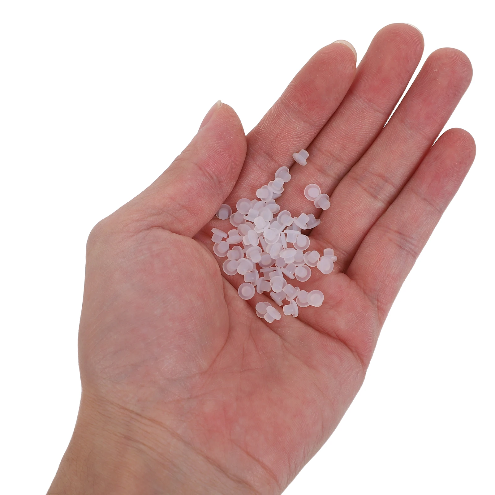 

100Pcs Silicone Hole Plugs Round Button Caps Soft Flexible Screw Cover Dustproof Panel Drilling Covers for Cabinet Chair