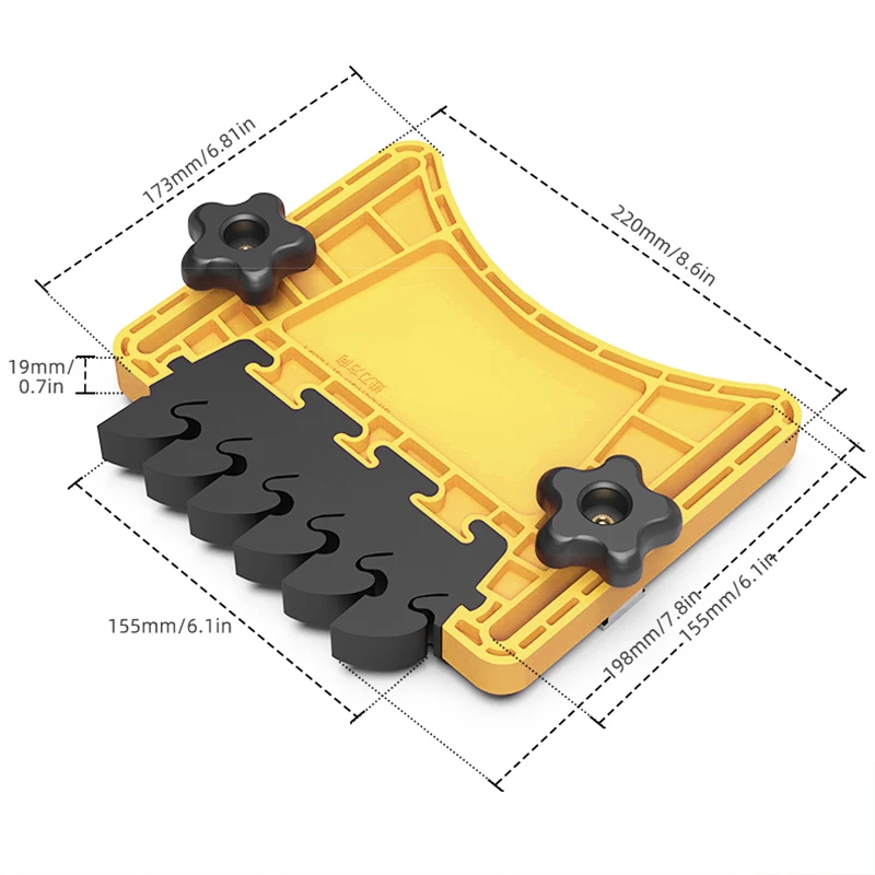 Imagem -02 - Carpintaria Feather Loc Board Grupo Universal Featherboards Segurança Slot Miter Gauge Saw Tabela Compatibilidade Cortes Precisos