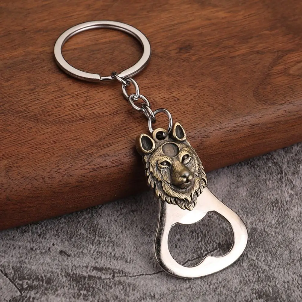 Frog Wolf Turtle Bottle Opener Hanging Pendant Mini Pocket Metal Lion Keyring Bronze Color Metal Beer Opener Keychain