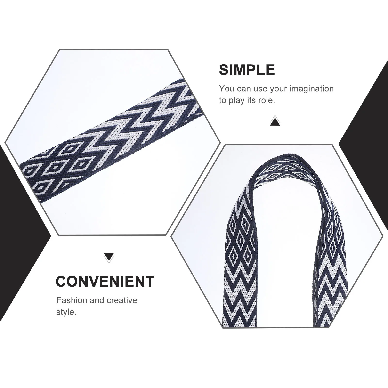 

1Pcs Ethnic Style Embroidered Bag Strap Replacement Belt Adjustable Shoulder Crossbody Strap DIY Women Handbag Accessory