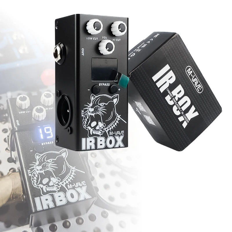 Pedal de Guitarra M-VAVE IR BOX, 32 Presets, Simulador de Gabinete IR, Ecualizador de 9 Bandas, Salida XLR DI, True Bypass