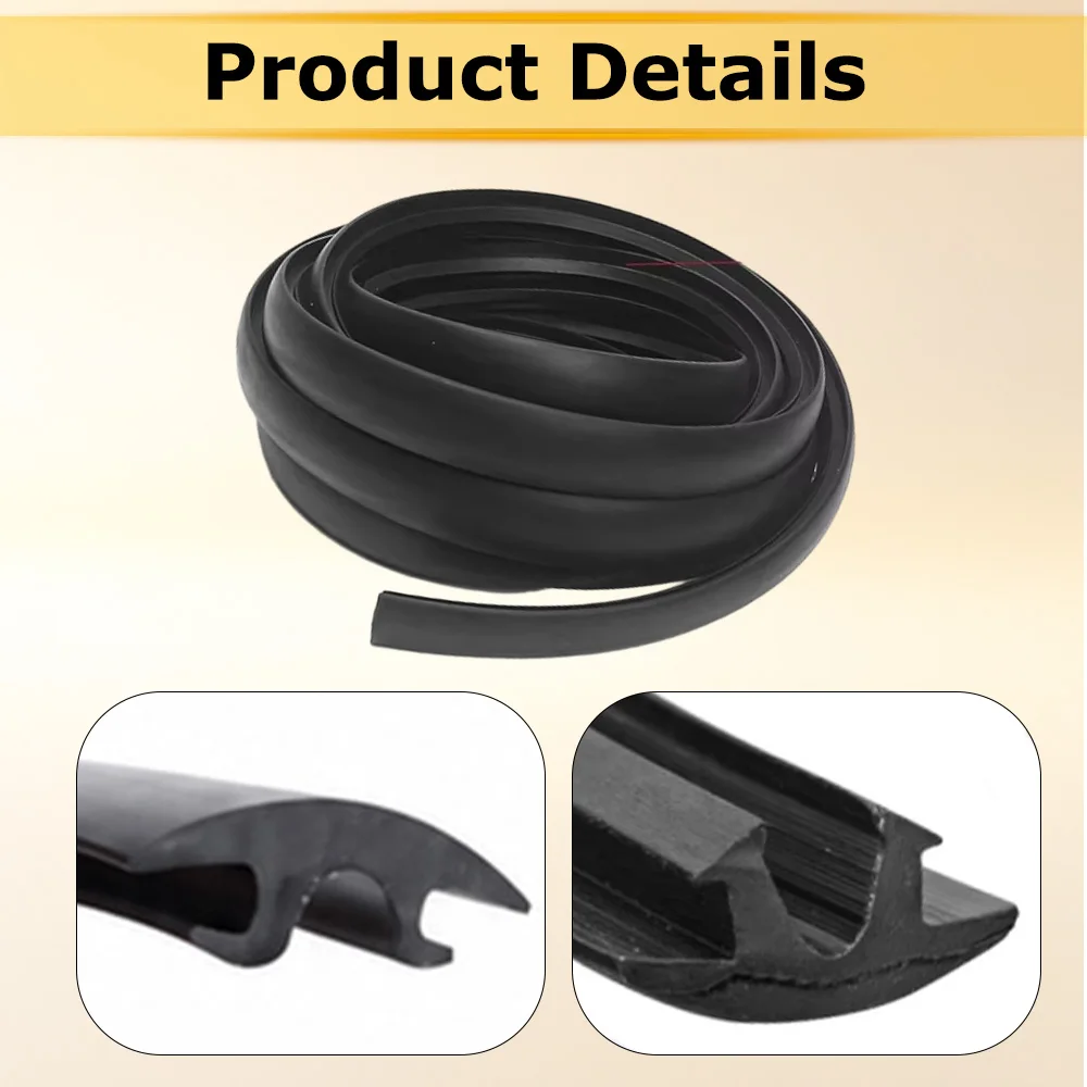 3m/4m Car Roof Rack Rubber Sealing Strip Black Rubber For Thule WingBar/Aeroblad/Pioneer Platform Top Rod view 6