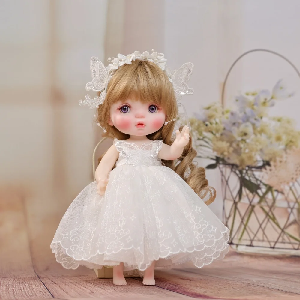 

Cloveray Original 10 Inch Realistic Full Body Vinyl Doll Cute Lifelike Bride Vinyl Doll Handmade High-quality Toy For Kid Xmas G