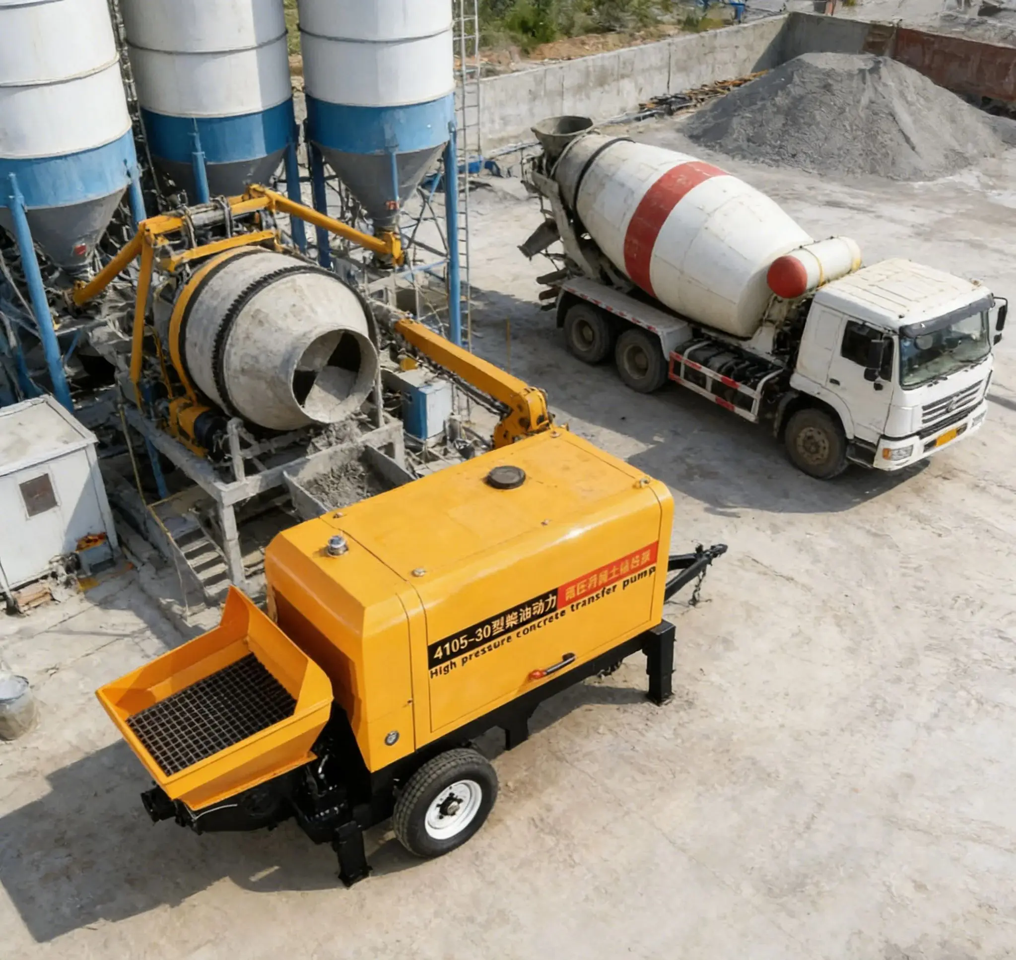 

China Supplier Pumping Machine Fine Aggregate Long Distance Concrete Pump for Rural House Construction