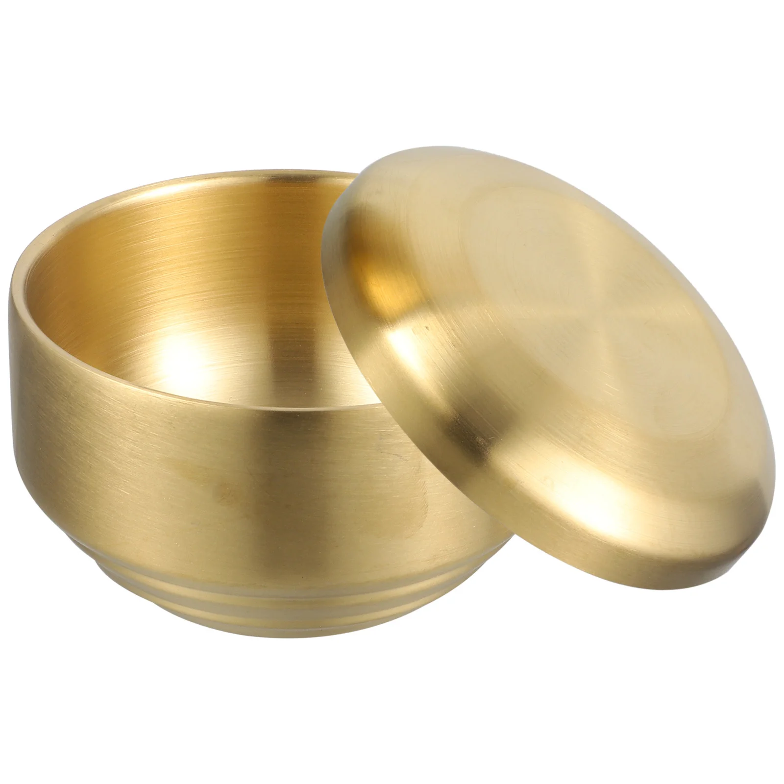 

Korean Rice Bowl Stainless Steel with Lid Exquisite Small Bowl for Edible Bird's Nest Soup Rice Family Restaurant Kitchen Supply