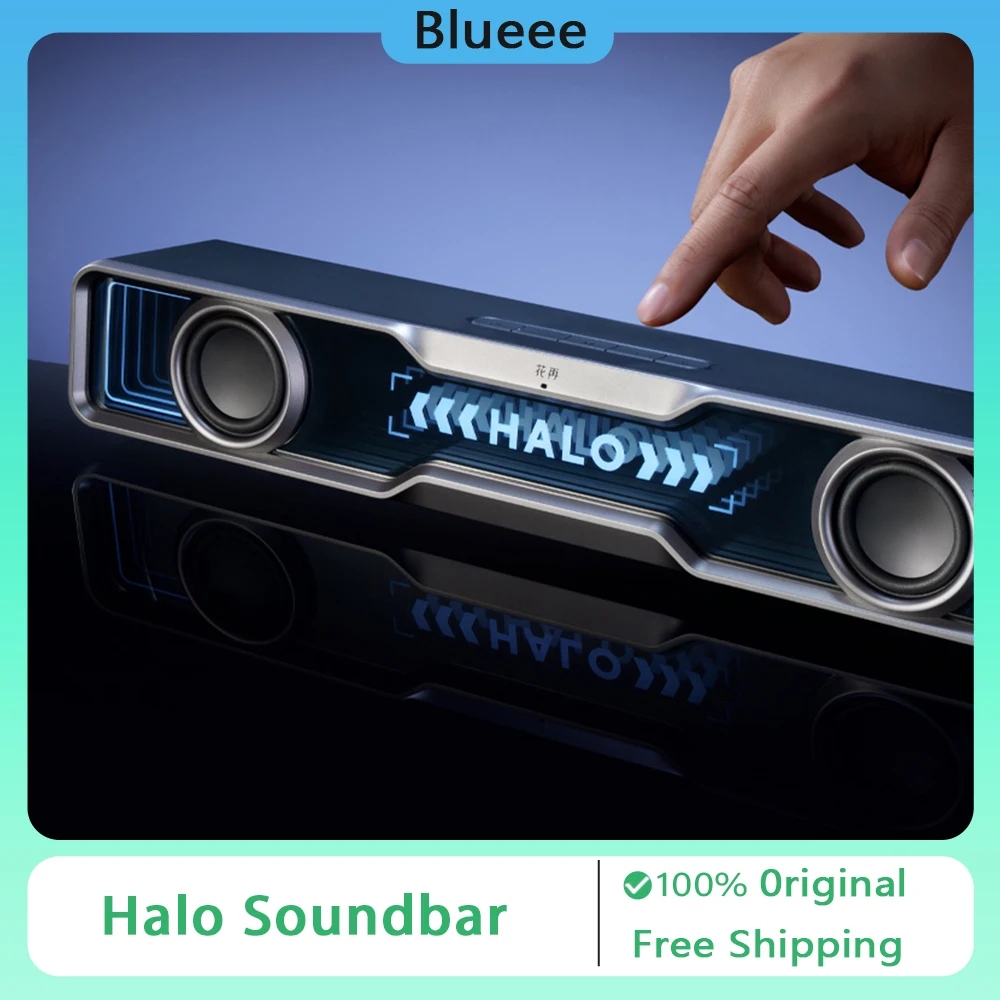 Halo Soundbar Wireless Bluetooth Speaker Dual Mode Speaker Desktop Audio High Sound Custom Desktop Gaming Esport Speaker