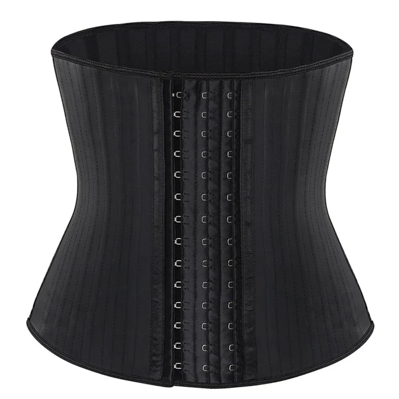 

Women Black Breathable Elastic Waist Trainer Smooth Latex Waist Shapewear Firm Tummy Control Steel Boned Corset Slimming Belt