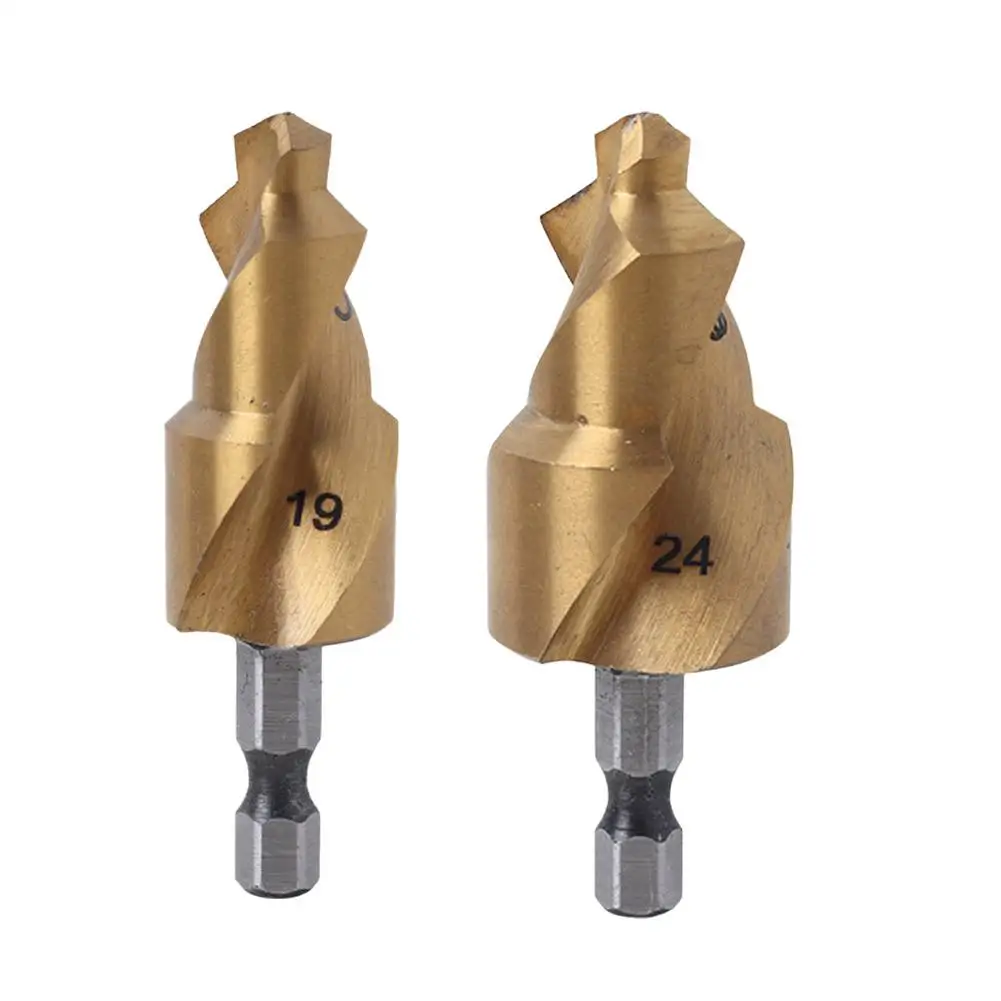 Titanium Plated PPR Lifting Drill Water Pipe Repair Reamer Set Water Pipe Opening Hex Shank Water Pipe Connection Tool