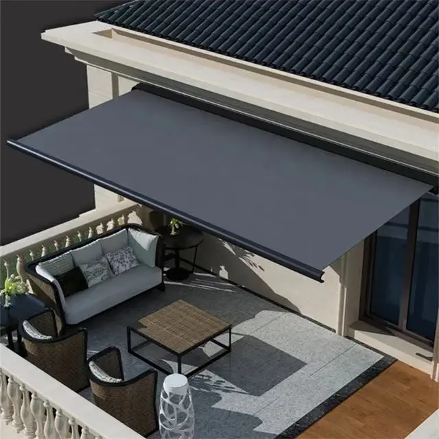 

China Manufacturer's New Motorized Retractable Awning White Aluminum Frame with PVC Sail Rainproof Outdoor Gazebo Canopy Patio