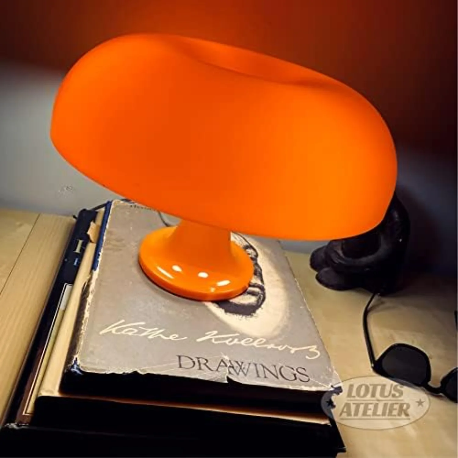 Imagem -04 - Modern Aesthetic Orange Mushroom Lamp Iluminação à Moda para o Quarto Retro Living Room Decor Mais Luz