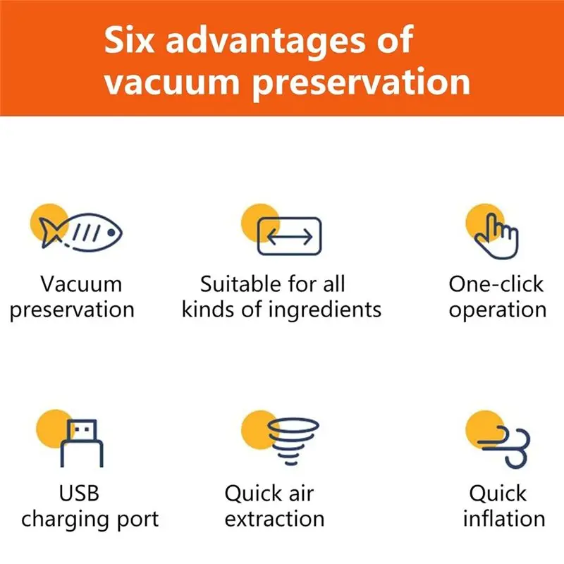 ABKW-Vacuum Sealer Compact Household Food Bag Vacuuming Machine Handheld Electric Vacuum Sealer - view 3