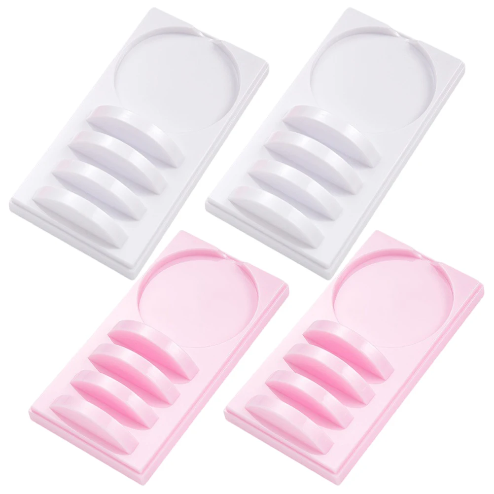 4 stücke Wimpern Verlängerung Tablett Kleber Palette Langlebig Lash Pfropfen Bord Lagerung Container Für Falsche Wimpern Werkzeuge Palette