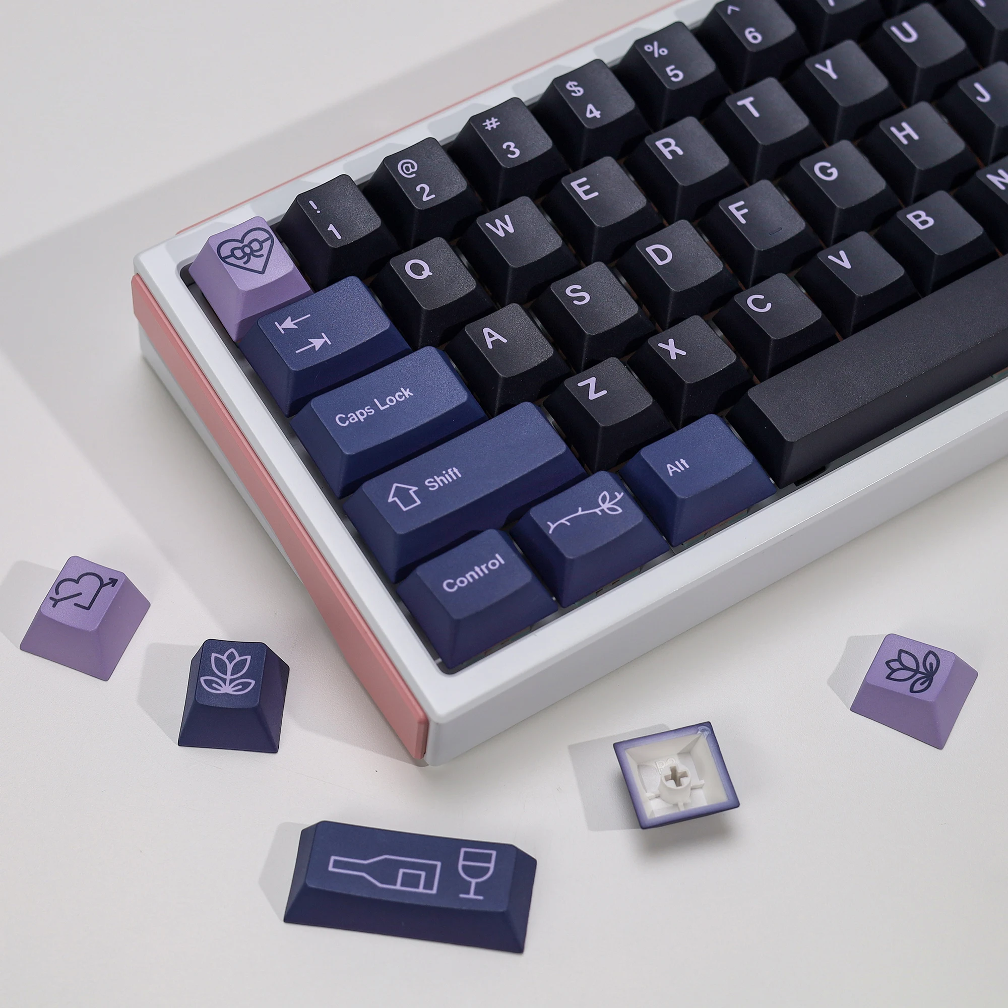 KBDiy 143 Keys GMK First Love Keycaps Retro Cherry Profile PBT Korean Keycap For Mechanical Keyboard MX Switches For 60 61 75%