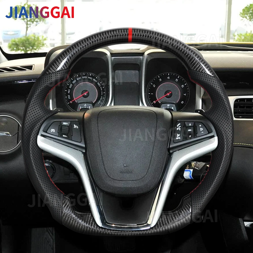 

Car Steering Wheel For Chevrolet Camaro 2012-2015 Customized Sports Style Real Carbon Fiber Steering Wheel Perforated Leather