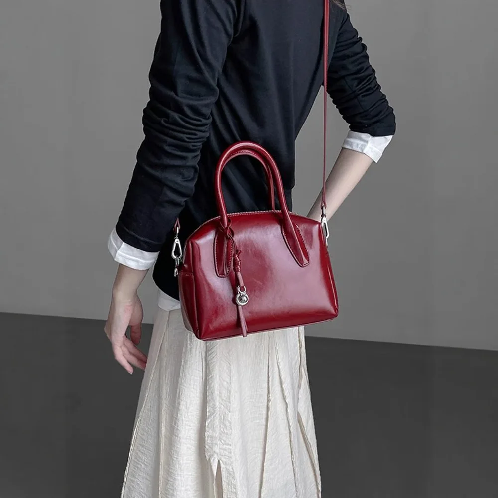 Frauen Aus Echtem Leder Schulter Tasche Weibliche Handtasche Totes Hohe Kapazität Pendler Tasche Daybag Umhängetasche Geldbörse