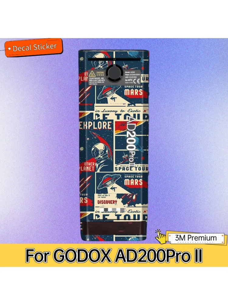 For GODOX AD200Pro II Pocket Flash Camera Sticker Protective Skin Decal Vinyl Wrap Film Anti-Scratch Protector Coat AD200Pro2