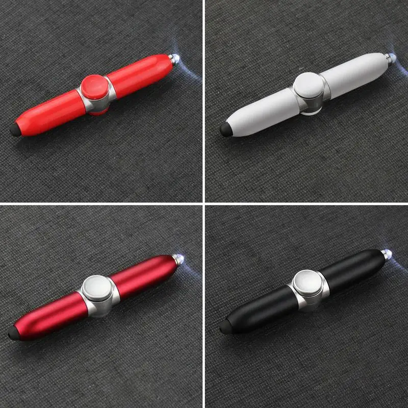 Fidget Spinning Pen Fidget Spin Ballpoint Pen With Light Rolling Finger Rotating Ballpoint Pen Writable Twirling Pens Rotating