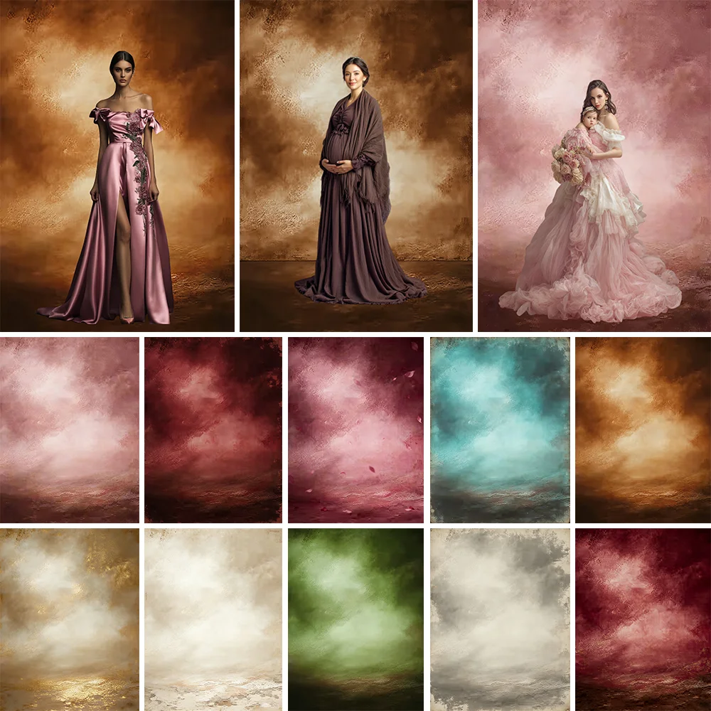 Red Gradient Photography Backdrop Solid Colour Abstract Texture Kids Adult Portrait Pregnant Art Wedding Photo Background Decor