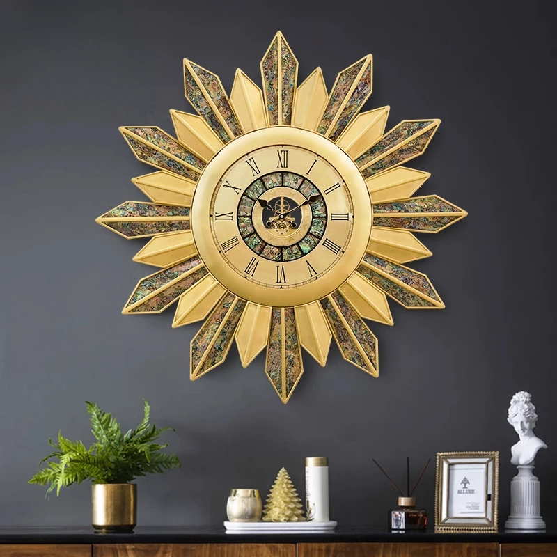 European Light Luxury Clock Wall Clock Modern Fashion Wall Watch Aesthetic Living Room Decoration Gift Horloge Wall Decor