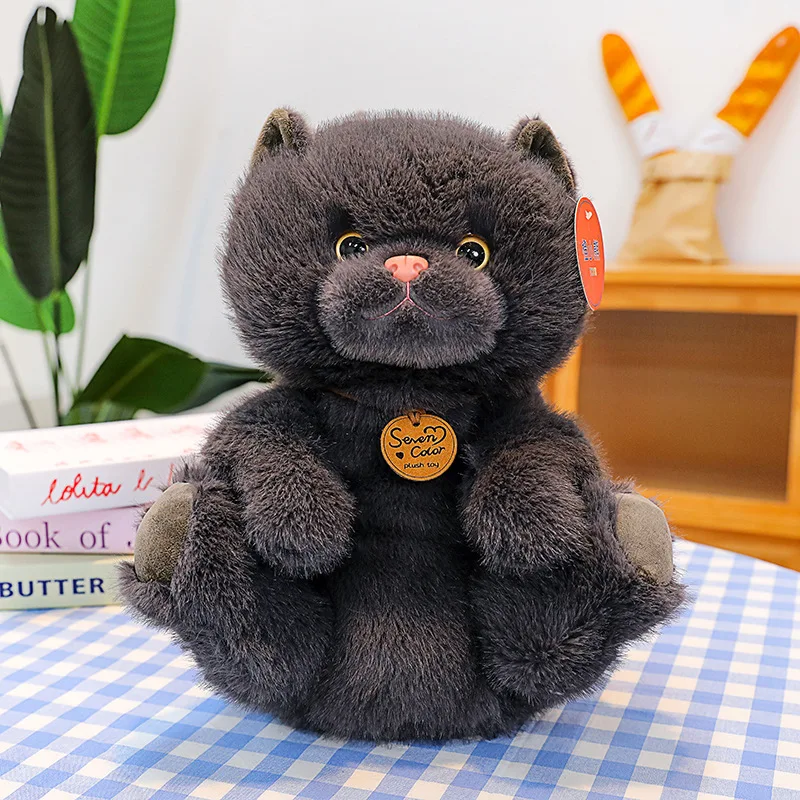 Nuevo adorable peluche de gato tipo mascota, juguete de peluche felino realista, muñeca suave reconfortante: un regalo perfecto para festivales para niños