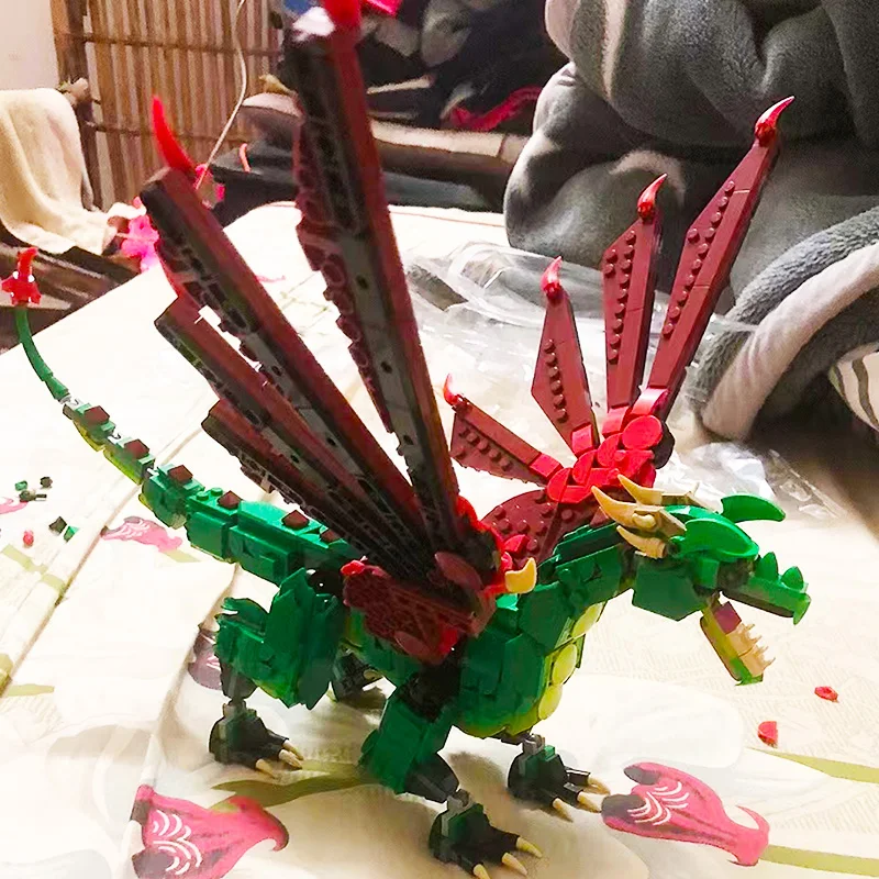 31161 Новая серия 3N1, средневековый летающий дракон, строительные блоки, собранная игрушечная модель, детский подарок на день рождения, 715 шт.